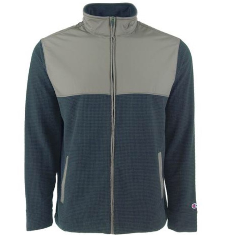 Champion men’s large navy & gray waffle jacket new